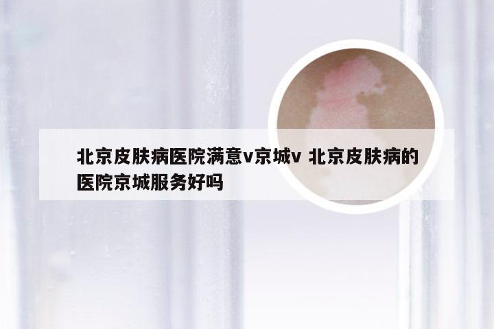 北京皮肤病医院满意v京城v 北京皮肤病的医院京城服务好吗