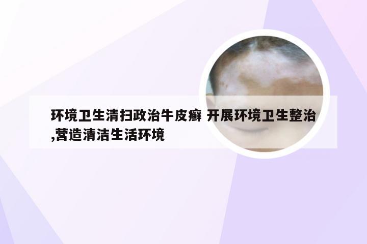 环境卫生清扫政治牛皮癣 开展环境卫生整治,营造清洁生活环境